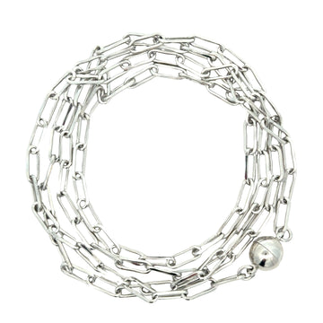 Long Strand Necklace - Paperclip - Silver