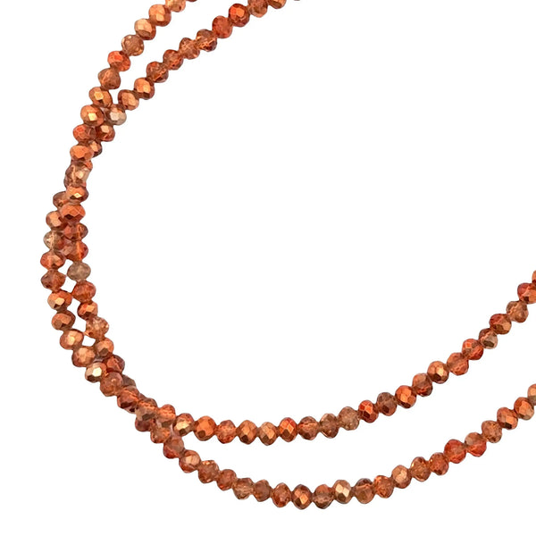 Medium Strand Necklace - Orange Copper  Crystal Seriously Romantic