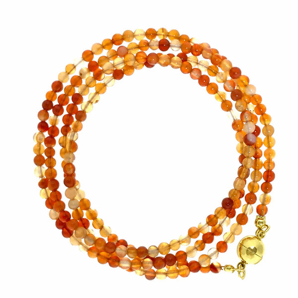 Long Strand Necklace - Orange Agate Seriously Romantic
