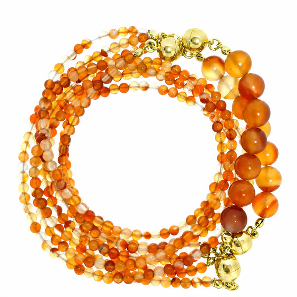 10 Way Necklace - Orange Agate Seriously Romantic