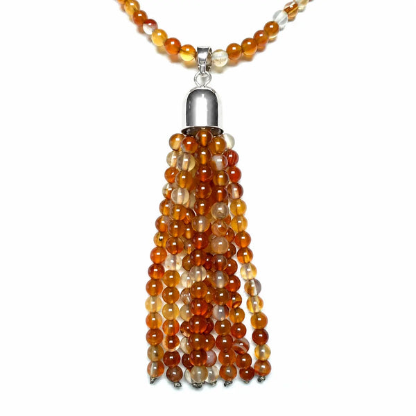 Tassel - Orange Agate Seriously Romantic
