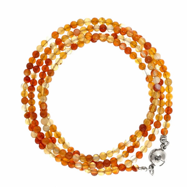 Long Strand Necklace - Orange Agate Seriously Romantic