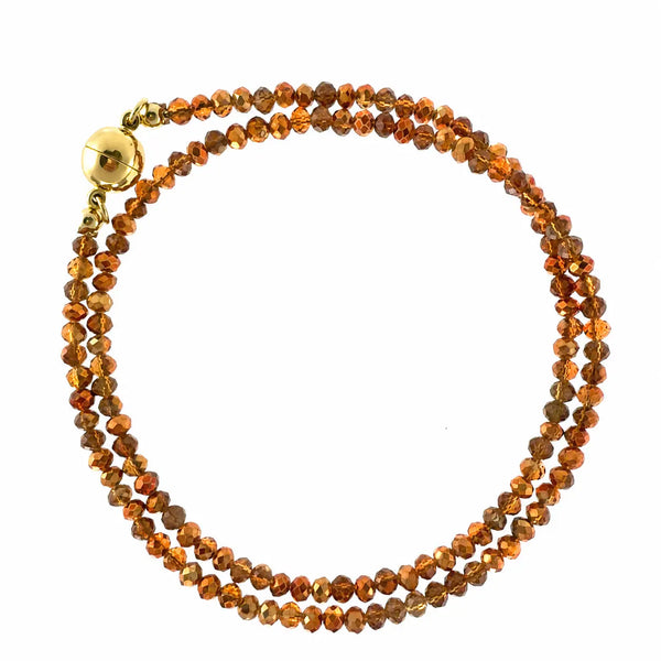 Medium Strand Necklace - Orange Copper  Crystal Seriously Romantic