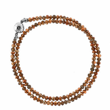 Medium Strand Necklace - Orange Copper  Crystal Seriously Romantic