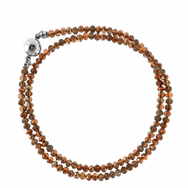 Medium Strand Necklace - Orange Copper  Crystal Seriously Romantic