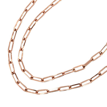 Medium Strand Necklace - Paperclip - Rose Gold