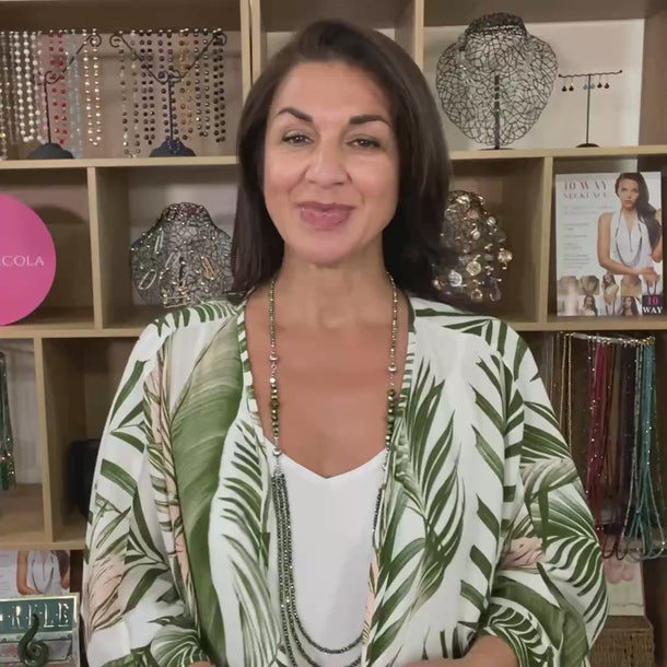 kimono Palm Leaf - 10 Way Necklace™ - Maria Nicola