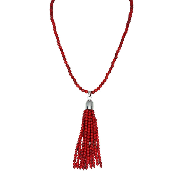 Tassel -  RED Howlite