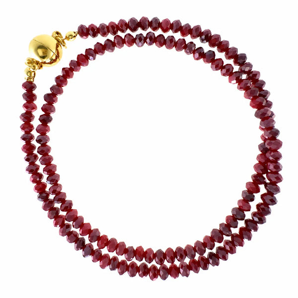 MEDIUM STRAND NECKLACE - Raspberry Crystal Seriously Romantic