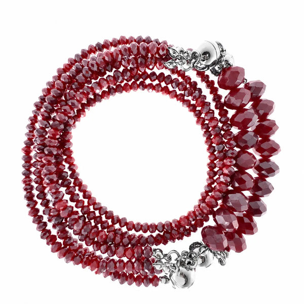 10 Way Necklace - Raspberry Crystal Seriously Romantic
