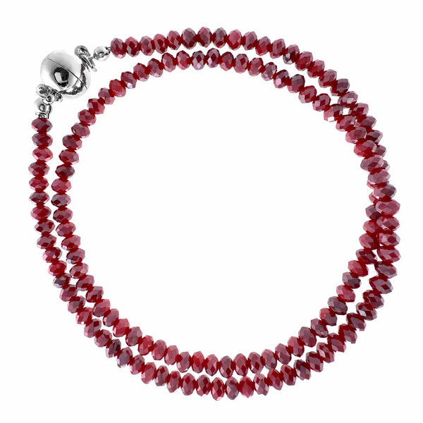 MEDIUM STRAND NECKLACE - Raspberry Crystal Seriously Romantic