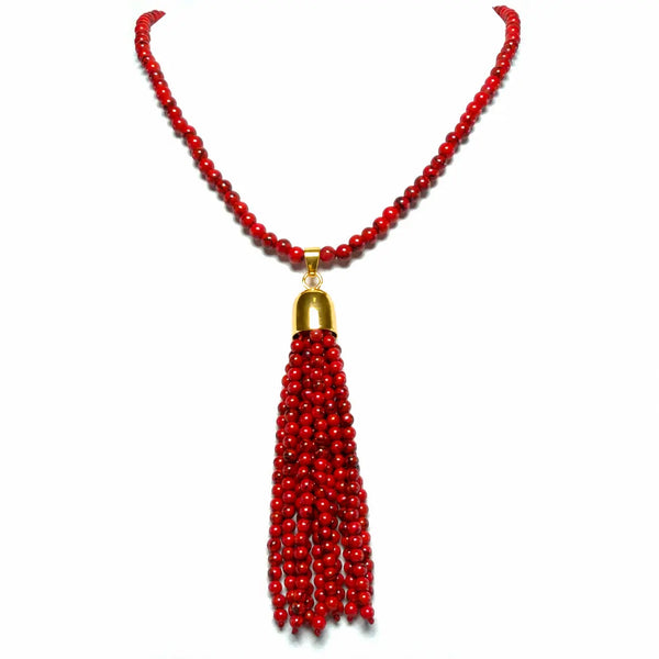 Tassel -  RED Howlite Seriously Romantic