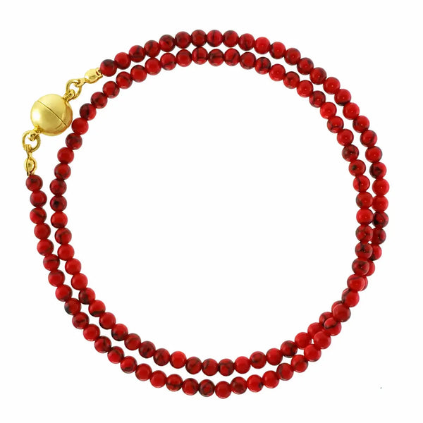 Medium Strand Necklace - RED Howlite Seriously Romantic