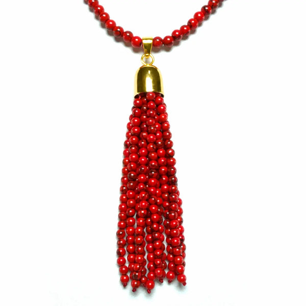 Tassel -  RED Howlite Seriously Romantic