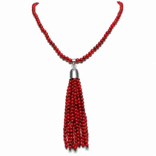 Tassel -  RED Howlite Seriously Romantic