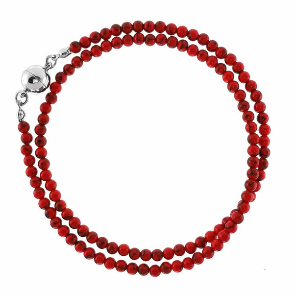 Medium Strand Necklace - RED Howlite Seriously Romantic