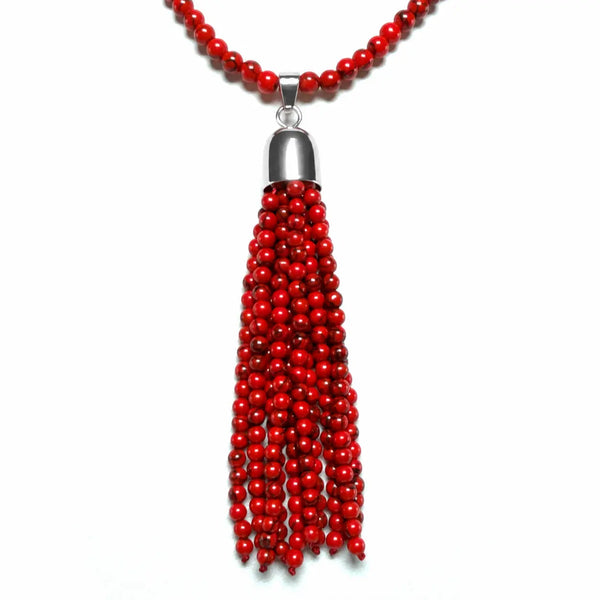 Tassel -  RED Howlite Seriously Romantic