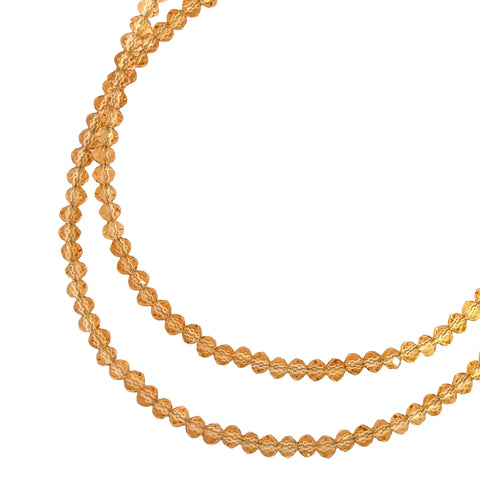 MEDIUM STRAND NECKLACE - Golden Crystal  - ON SALE!