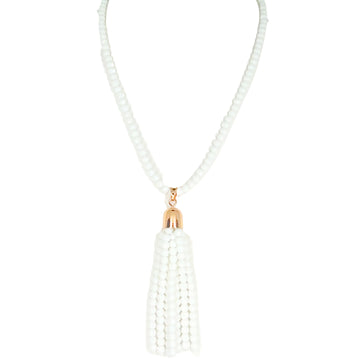 Tassel - White Faceted Agate - LAST CHANCE 20% OFF!