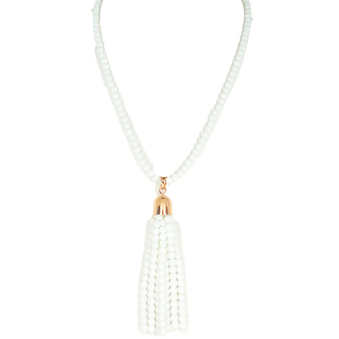 Tassel - White Faceted Agate - LAST CHANCE 20% OFF!