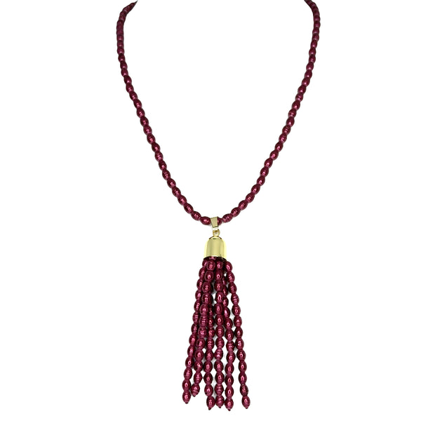 Tassel -  Shell Pearl - BURGUNDY