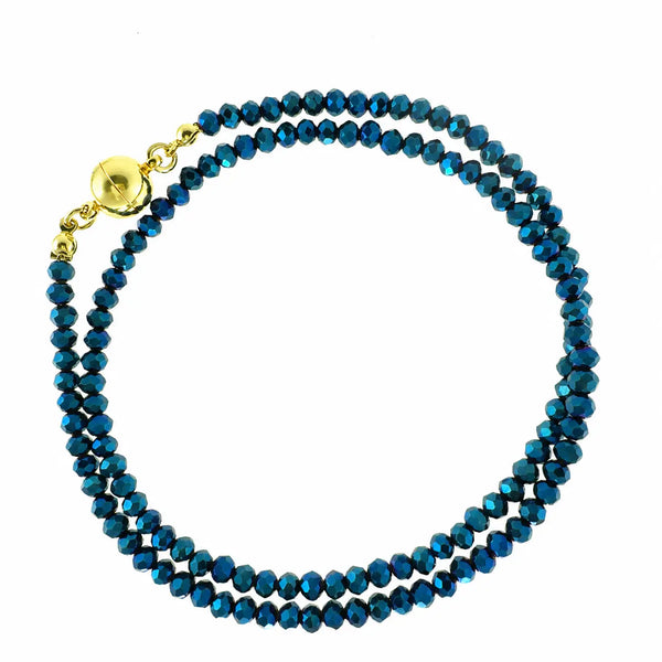 Medium Strand Necklace - Sapphire Crystal Maria Nicola