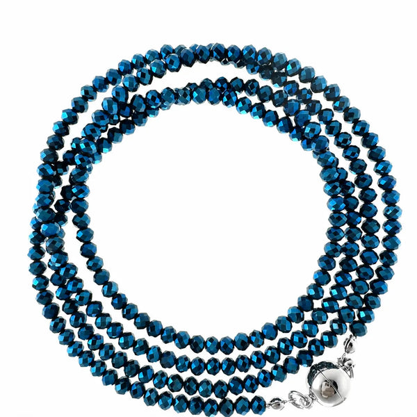 Long Strand Necklace - Sapphire Crystal Seriously Romantic