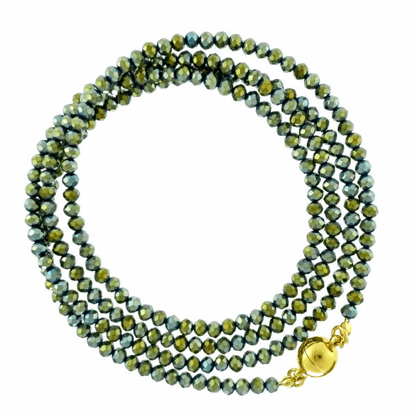 Long Strand Necklace - Sea Green Crystal Seriously Romantic