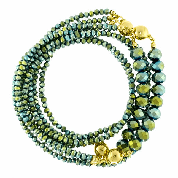10 Way Necklace - Sea Green Crystal Seriously Romantic