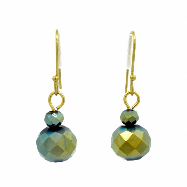 Short Earrings - Sea Green Crystal Maria Nicola
