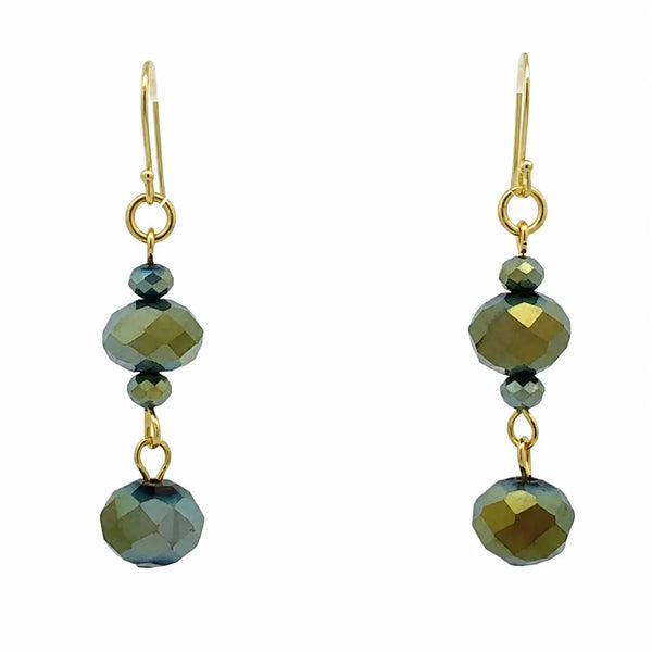 Long Earrings - Sea Green Crystal Maria Nicola