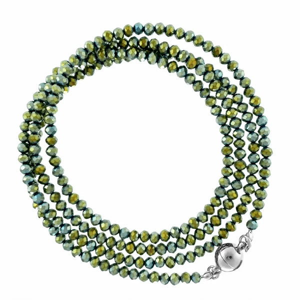 Long Strand Necklace - Sea Green Crystal Seriously Romantic