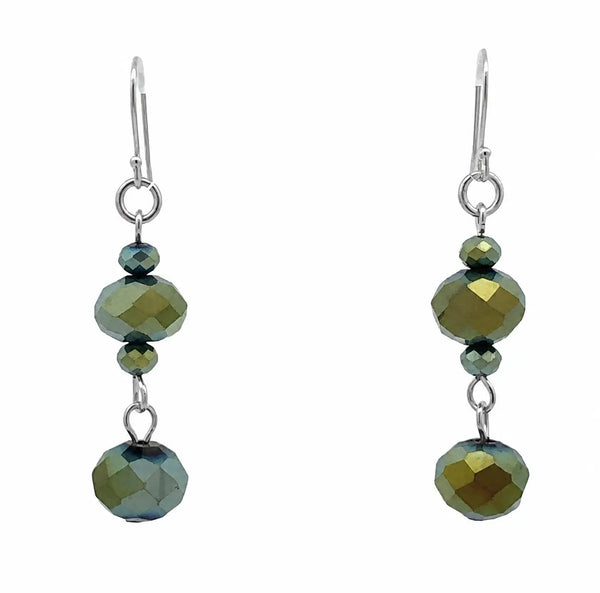 Long Earrings - Sea Green Crystal Maria Nicola