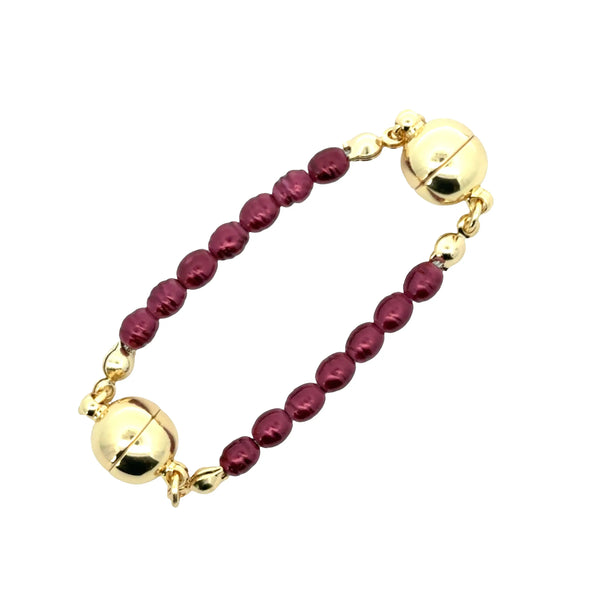 Mini Connectors - Shell Pearl - BURGUNDY Maria Nicola