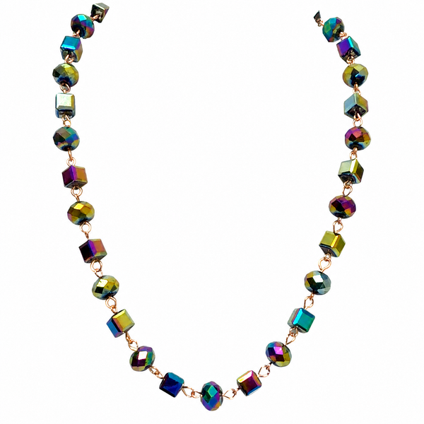 Link Necklace - Harlequin Crystal