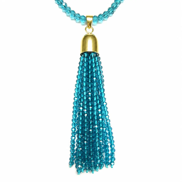 Tassel - Teal Crystal Seriously Romantic