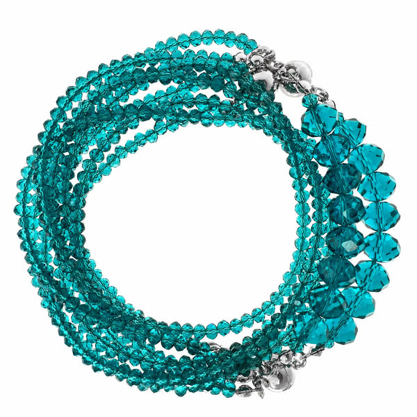 10 Way Necklace - Teal Crystal Seriously Romantic