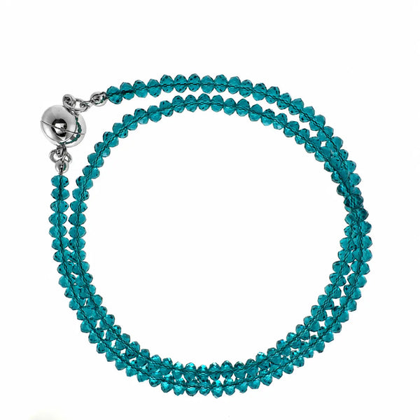 Medium Strand Necklace - Teal Crystal Seriously Romantic