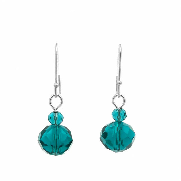 Short Earrings - Teal Crystal Maria Nicola