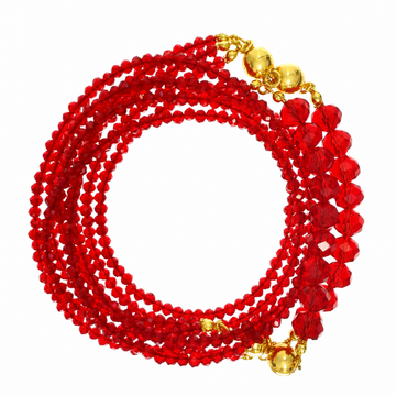 10 WAY NECKLACE™ - Translucent Red Crystal Seriously Romantic