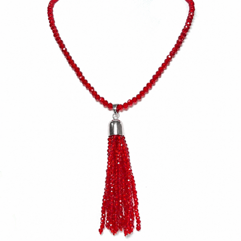 Tassel - Translucent Red Crystal