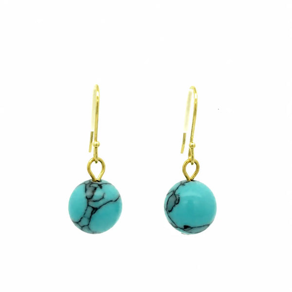 Short Earrings - Turquoise HOWLITE Maria Nicola