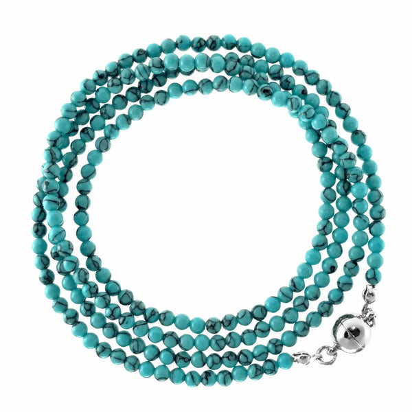 Long Strand Necklace - Turquoise HOWLITE Seriously Romantic