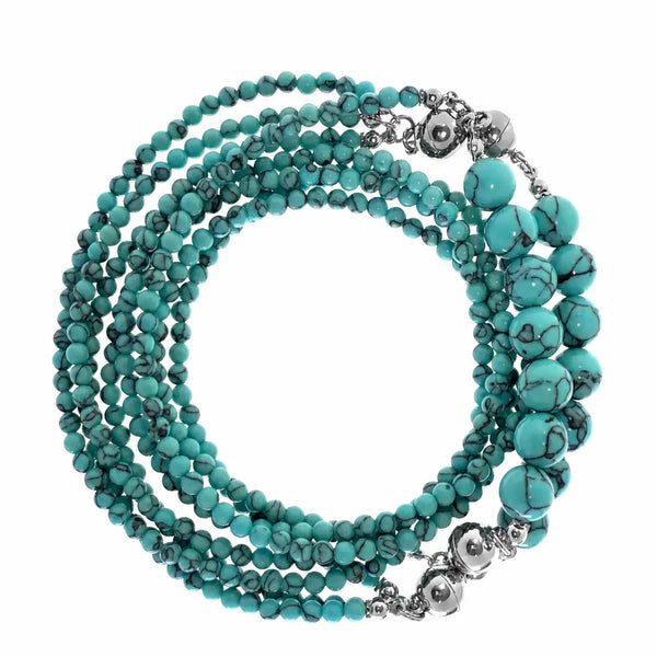 10 Way Necklace - Turquoise HOWLITE Seriously Romantic