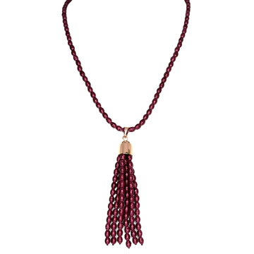 Tassel -  Shell Pearl - BURGUNDY Maria Nicola