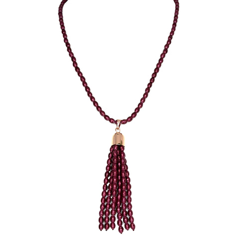 Tassel -  Shell Pearl - BURGUNDY