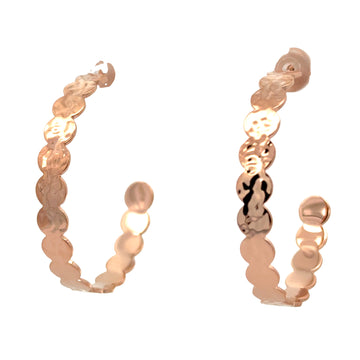 HOOP Earrings - Beaten Disc Hoops