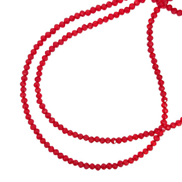 Medium Strand Necklace - Translucent Red Crystal Seriously Romantic