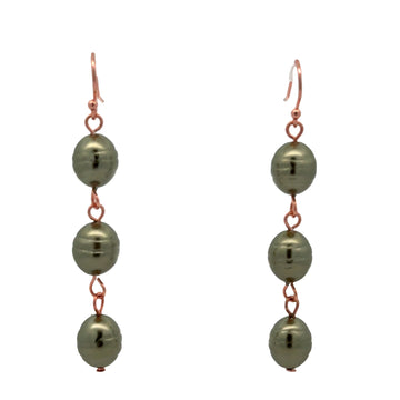 LONG Earrings - Shell Pearl - OLIVE