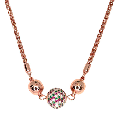 Christmas Pavé Pendant + 45cm Wheat Chain